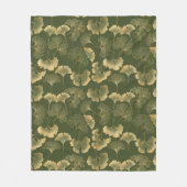 Zen Ginkgo Blad Patroon Fleece Deken (Voorkant)