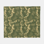 Zen Ginkgo Blad Patroon Fleece Deken (Voorkant (Horizontaal))