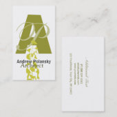 Zen Ginkgo Branch Bold Eye Catching Natuur Visitekaartje (Voorkant / Achterkant)