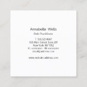 Zen Glow Energy Healer Reiki Practitioner Wellness Vierkante Visitekaartje (Achterkant)