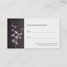 Zen Gold Branch Salon en Spa Afsprakenkaart Afsprakenkaartje