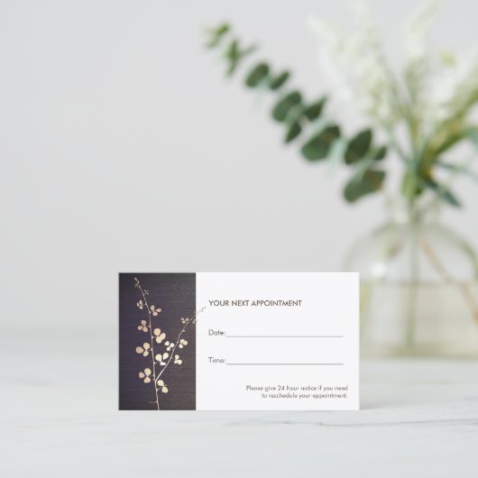 Zen Gold Branch Salon en Spa Afsprakenkaart Afsprakenkaartje (Staand voorkant)