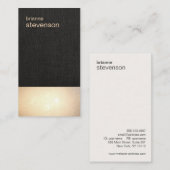 Zen Gold Glow Minimalist Faux Linen Visitekaartje (Voorkant / Achterkant)
