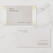 Zen Gold Glow Minimalist Linen Texture Kijk uit Visitekaartje (Voorkant / Achterkant)