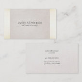 Zen Gold Glow Minimalistische linnen textuur look  Visitekaartje (Voorkant / Achterkant)