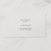 Zen Gold Glow Minimalistische linnen textuur look  Visitekaartje (Achterkant)