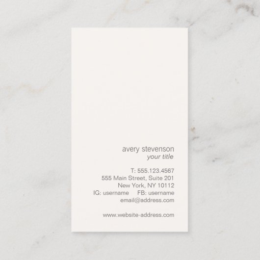 Zen Gold Glow Modern minimalist Visitekaartje (Achterkant)