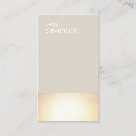 Zen Gold Glow Modern minimalist Visitekaartje (Voorkant)