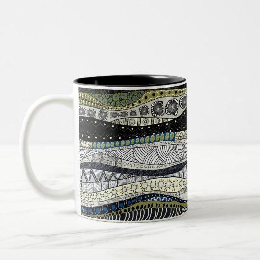 Zen Golven Abstract Design Mok (Links)
