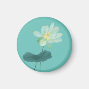 Zen Green Lotus Flower Asian Geïnspireerd Magneet
