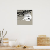 Zen Grijze Poster in Moonlight (Keuken)