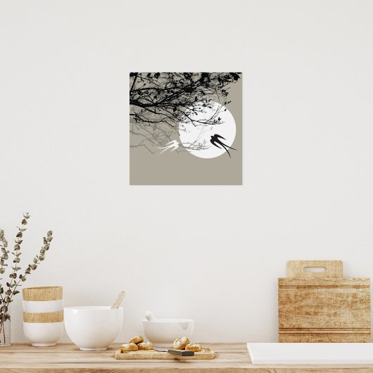 Zen Grijze Poster in Moonlight (Keuken)