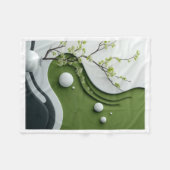Zen Groene Tak en Bollen Deken (Voorkant (Horizontaal))