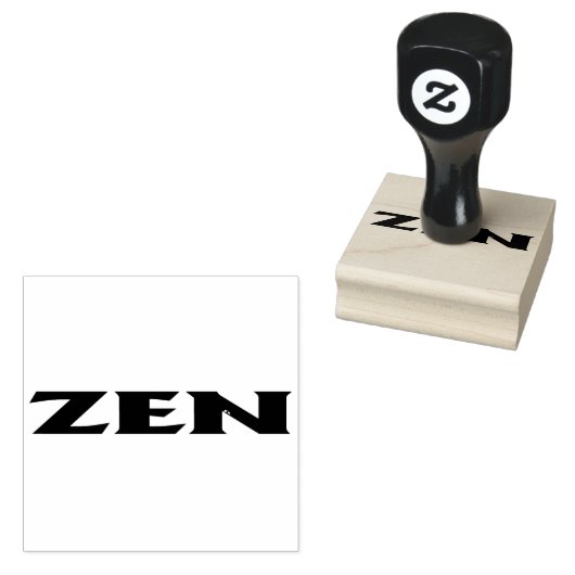 Zen grote rubber stempel w handvat (Gestempeld)