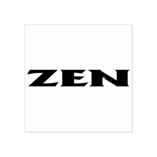 Zen grote rubber stempel w handvat (Afrduk)