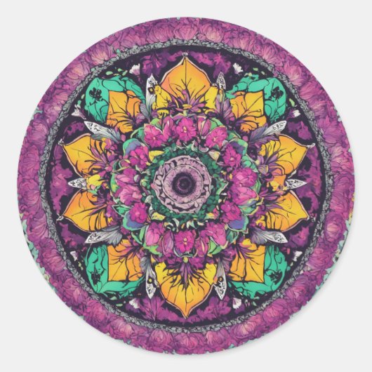 Zen Harmony Mandala Sticker (Voorkant)
