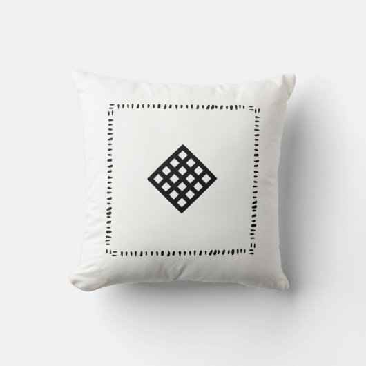 Zen Harmony Pillow | Minimalist Tibetan Art Cushio Kussen (Voorkant)