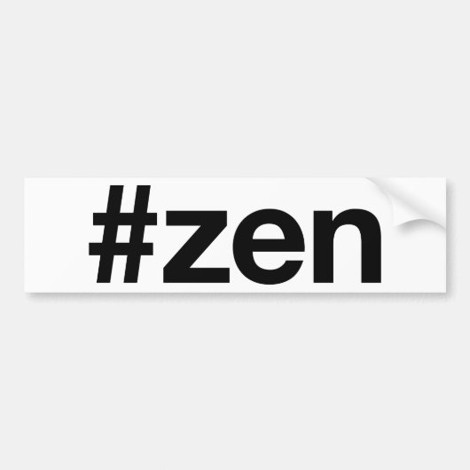 ZEN Hashtag Bumpersticker (Voorkant)