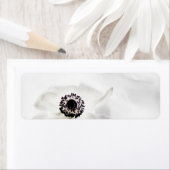 Zen High Key White Anemone op waterachtergrond Etiket (Insitu)