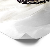 Zen High Key White Anemone op waterachtergrond Poster (Hoek)