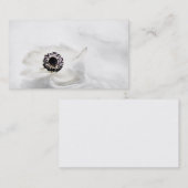 Zen High Key White Anemone op waterachtergrond Visitekaartje (Voorkant / Achterkant)