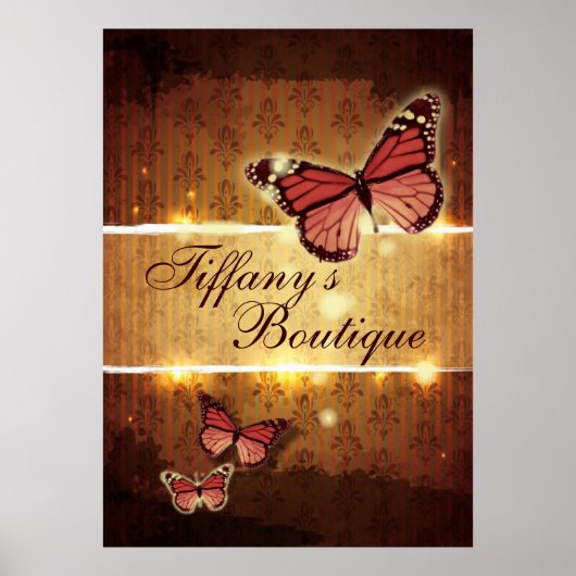 Zen Holistic Healing butterfly Yoga Instructor Poster (Voorkant)