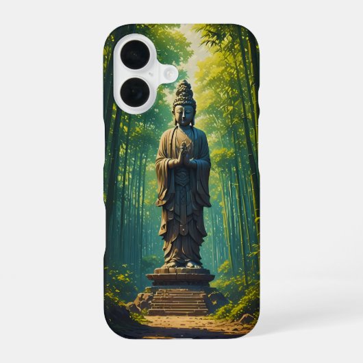 Zen in de bamboebos iPhone 16 hoesje (Achterkant)