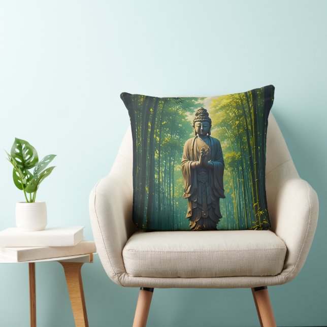Zen in de bamboebos kussen (Stoel)