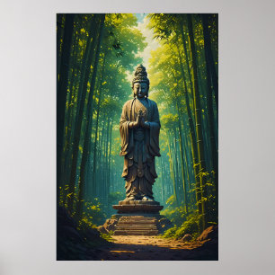 Zen in de bamboebos poster