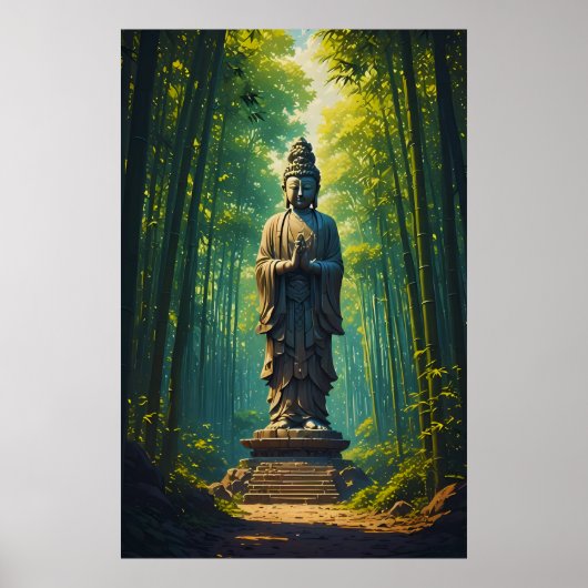Zen in de bamboebos poster (Voorkant)