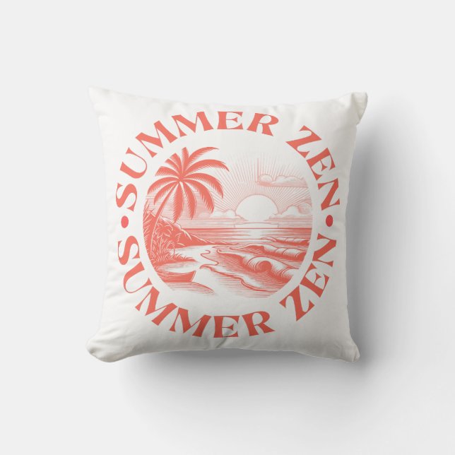 Zen in de zomer: zon en sereniteit kussen (Voorkant)