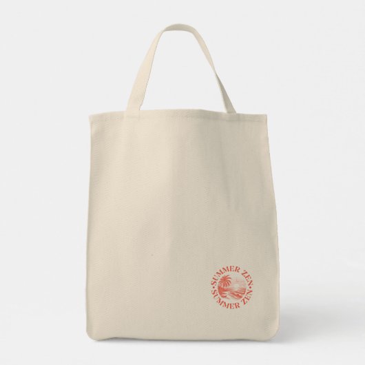 Zen in de zomer: zon en sereniteit tote bag (Achterkant)