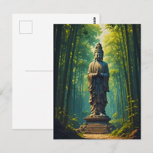 Zen in het bamboe bos briefkaart (Voorkant / Achterkant)