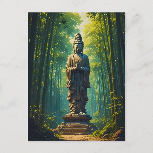 Zen in het bamboe bos briefkaart (Voorkant)