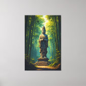 Zen in het bamboe bos canvas afdruk (Voorkant)