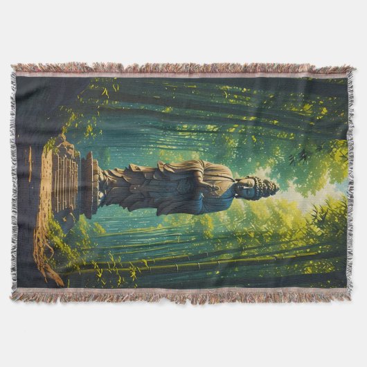 Zen in het bamboe bos deken (Voorkant)