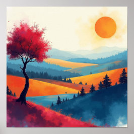 Zen in kleuren poster