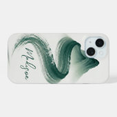 Zen Inkt Wash Berg iPhone Hoesje 15 Case (Achterkant horizontaal)