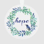 Zen, Inspirerend "Hope" Quote Ornament (achterkant)