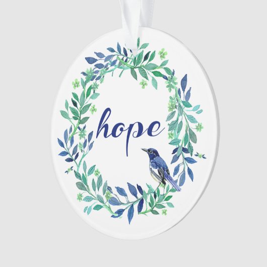 Zen, Inspirerend "Hope" Quote Ornament (voorkant)