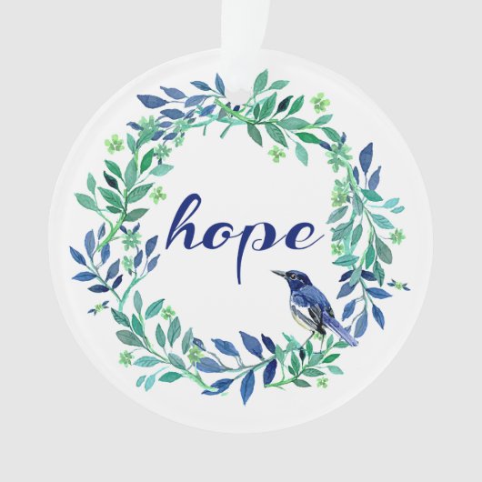 Zen, Inspirerend "Hope" Quote Ornament (voorkant)