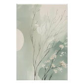 Zen Japandi Botanische Waterverf Print Perfect Poster (Voorkant)