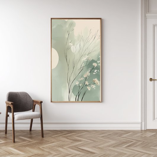 Zen Japandi Botanische Waterverf Print Perfect Poster