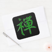 Zen Japans Kanji kalligrafiesymbool Vierkante Sticker (Envelop)