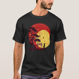 Zen Japanse cultuur Boeddhistische zonsondergang B T-shirt