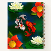 Zen Journal Yin Yang Koi Vis Wit Lotus Vijver Notitieboek (Achterkant)