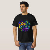 Zen Journeys Typografie Kunst T-shirt (Voorkant volledig)