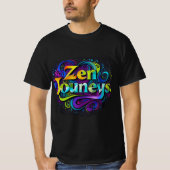 Zen Journeys Typografie Kunst T-shirt (Voorkant)