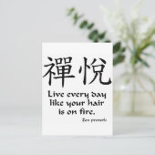 Zen Joy - Leef elke dag Briefkaart (Staand voorkant)