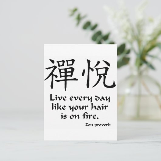 Zen Joy - Leef elke dag Briefkaart (Staand voorkant)